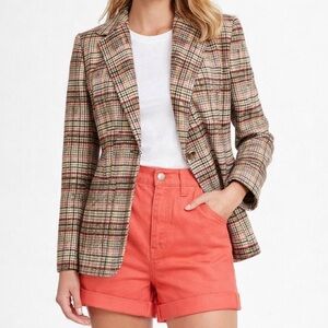 St. John’s Bay Wool Blend Plaid Blazer Jacket